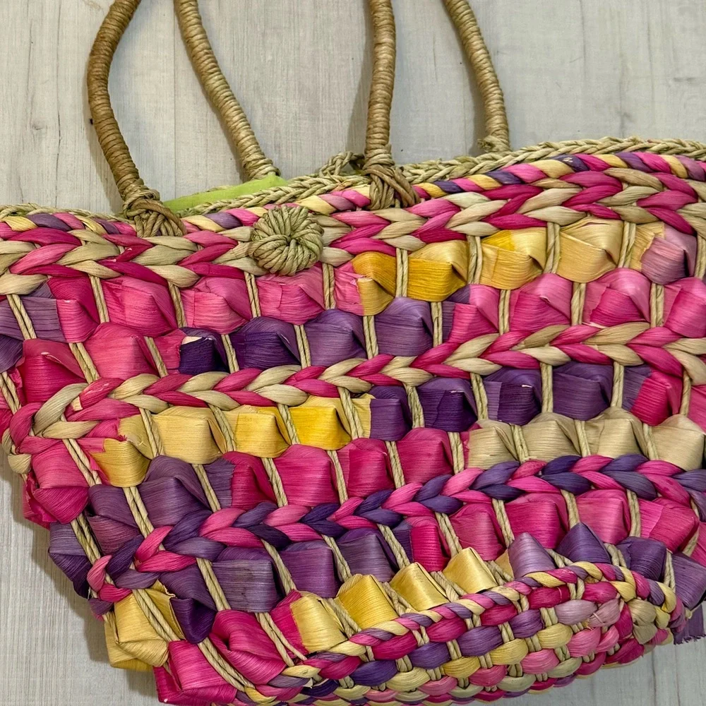 Colorful Woven Tote Bag